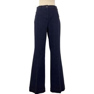 Giorgio Armani High Waisted Five Pockets Flare Leg Jeans Dark Denim | Fit US10